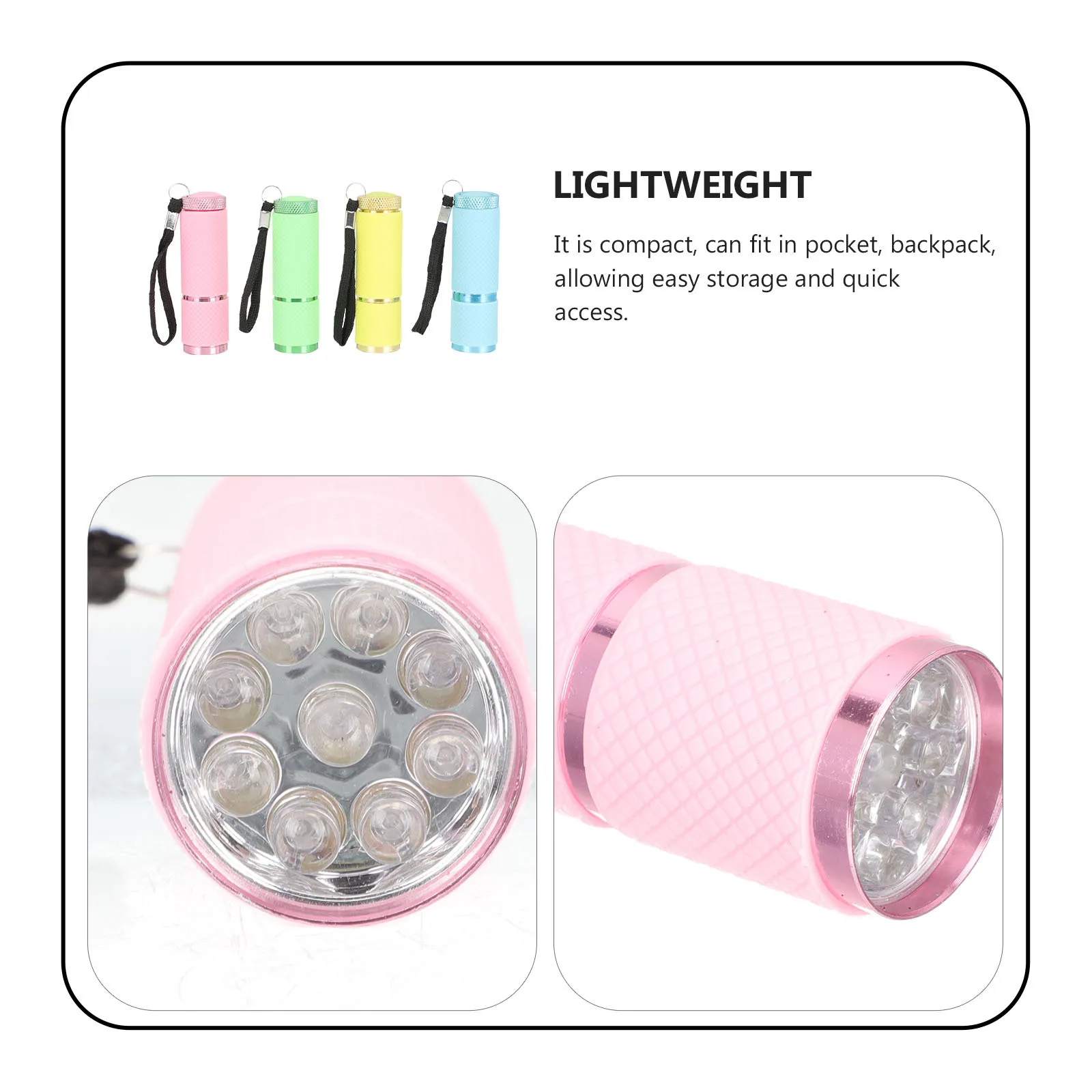 4 قطعة المصابيح الكاشفة المحمولة عالية الجودة سبائك الألومنيوم المطاط المواد للتخييم التنزه في الهواء الطلق اكسسوارات مصباح يدوي