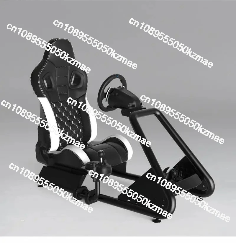 

Racing Simulator Cockpit Frame | Adjustable Steering Wheel & Pedal Mount | Triple Monitor Stand | Universal Seat Bracket