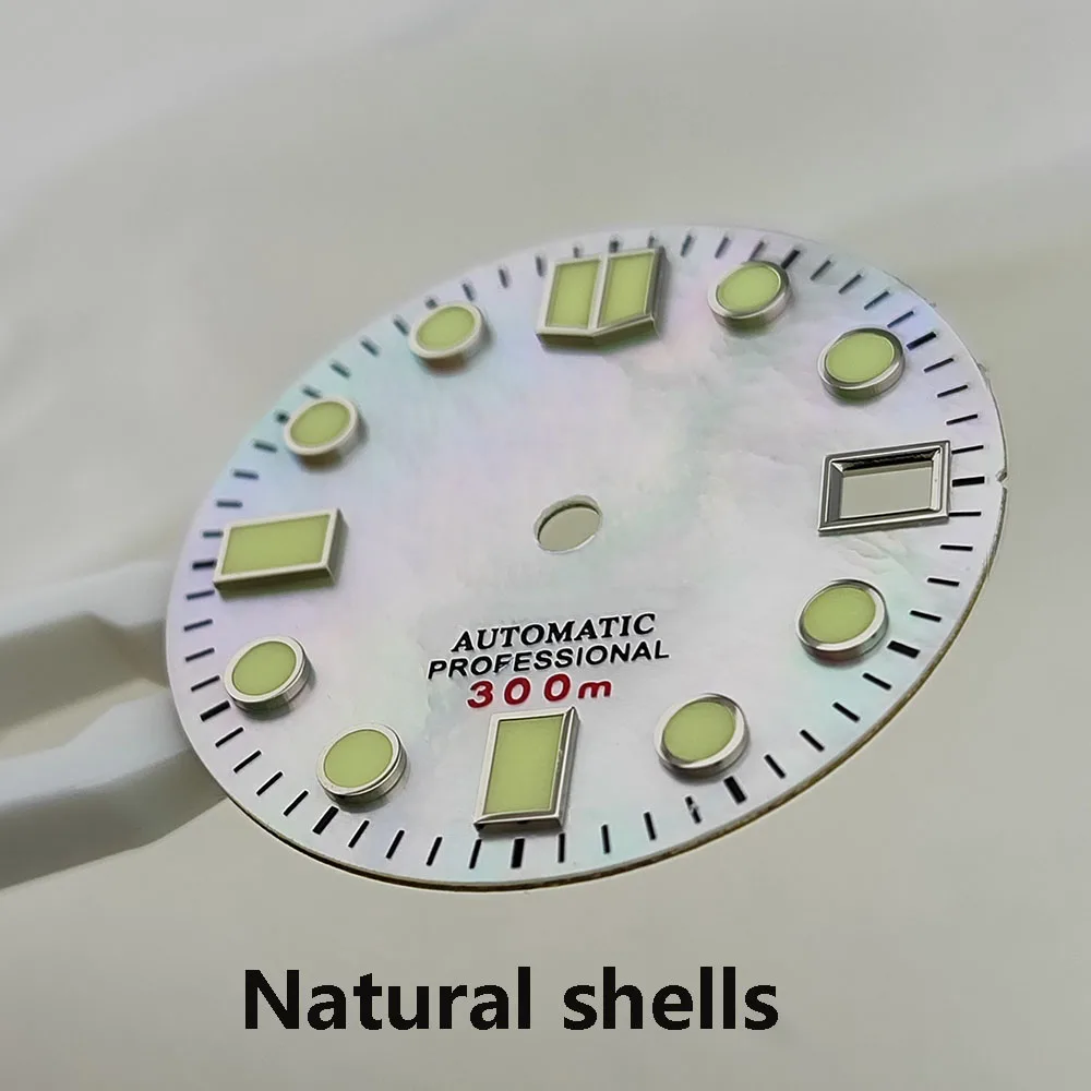 Novo padrão 28.5mm nh35/nh36 concha dial relógio dial s dial adequado para movimentos nh35/nh36 relógio acessórios ferramenta de reparo