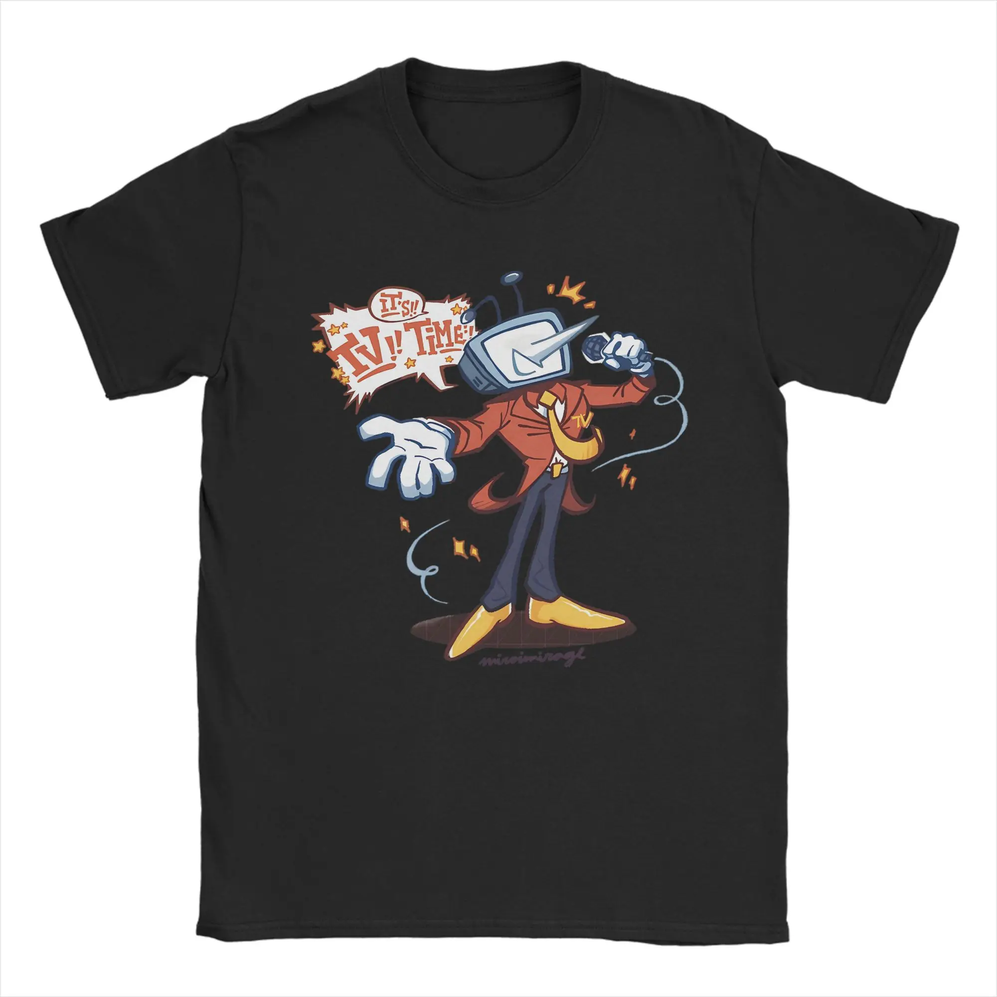 مضحك It's Tv Time السيد Tenna Deltarune تي شيرت للرجال طاقم الرقبة 100% القطن تي شيرت قصير الأكمام تي شيرت ملابس الصيف