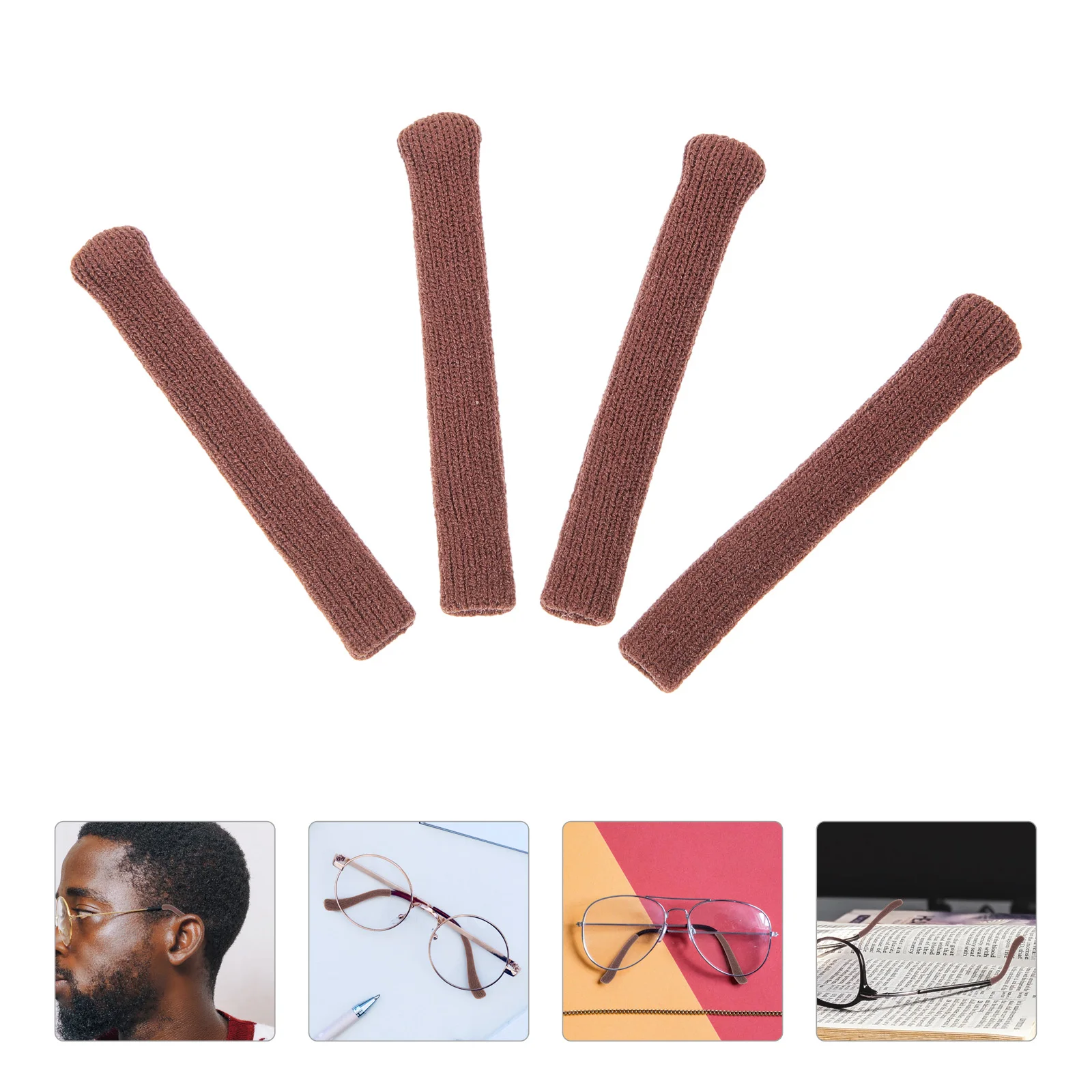 

Anti-Slip Eyeglass Ear Grips Temple Sleeves Reusable Cotton Knitting Temples Covers For Sunglasses Reading Glasses Non-Slip