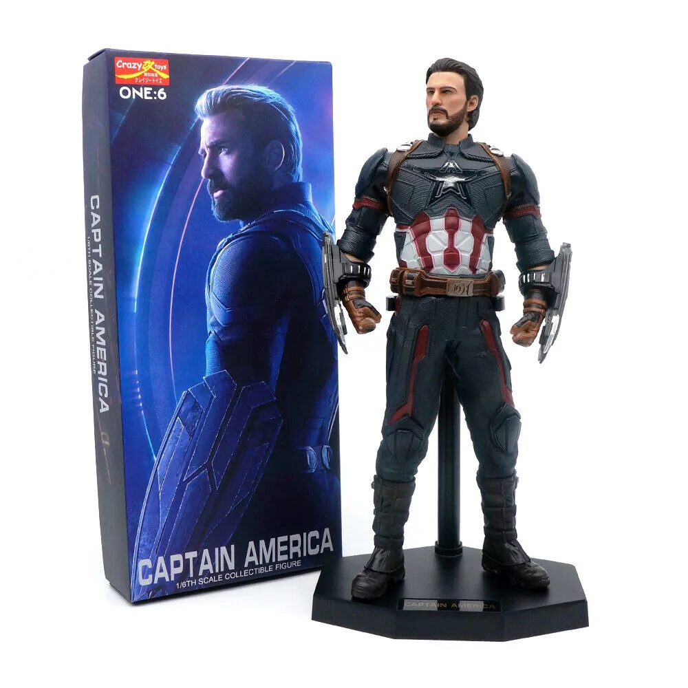 

Crazy Toys Captain America The Avengers3 Civil War 1:6 PVC Statue Collectible Figure Toys 30cm