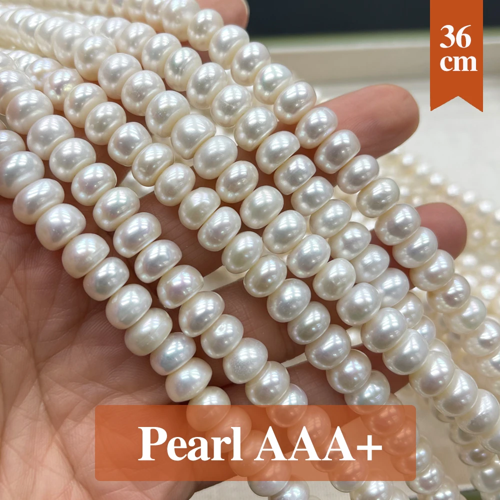 9-10mm Natural Freshwater 100% Pearl Beads AAA+ Pearl Loose Spacer Beaded for Making DIY Jewelry Necklace Bracelet Accessories