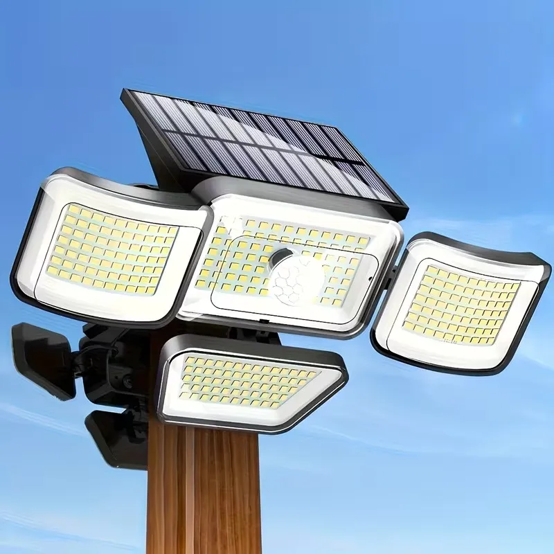 278LED Split Solar Light Outdoor Waterproof with Motion Sensor Floodlight Remote Control 3 Modes for Patio Garage Backyard