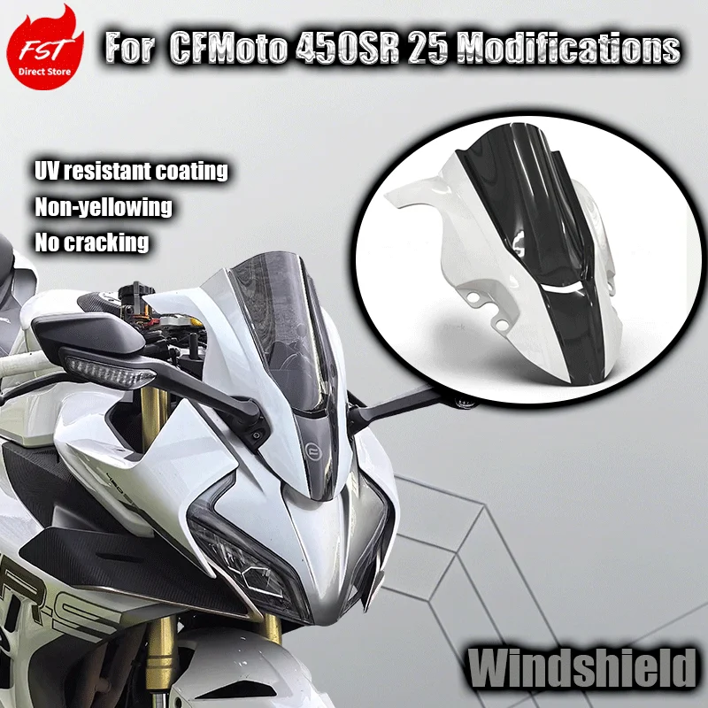 For CFMoto 450SR Windshield 25-Model Modified Front Windshield Racing Fairing / Dream Motorcycle Practical Accessories
