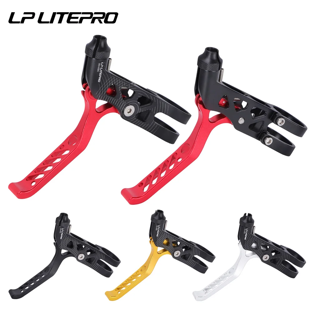 

1Pair BMX Bicycle 14 16 20 Inch V Brake Levers Aluminum Alloy Bicycle Brake Handle for Brompton 3sixty Mountain Bike