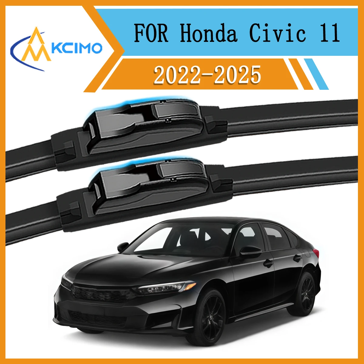 

Premium All-Season Windshield Wiper Blades For Honda Civic 11 FE1/FE2/FE4 2022-2025 Replacement Streak-Free Cleaning Wipers Pair