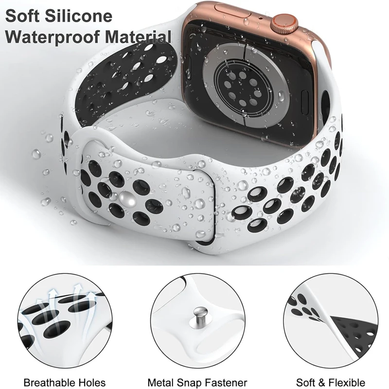 Tali jam tangan Apple, tali olahraga untuk jam tangan Apple, 44mm, 45mm, 49mm, 40mm, 41mm, 42mm, 38, 46mm, gelang silikon, seri IWatch Ultra 10 9 8 SE 7 3 Band