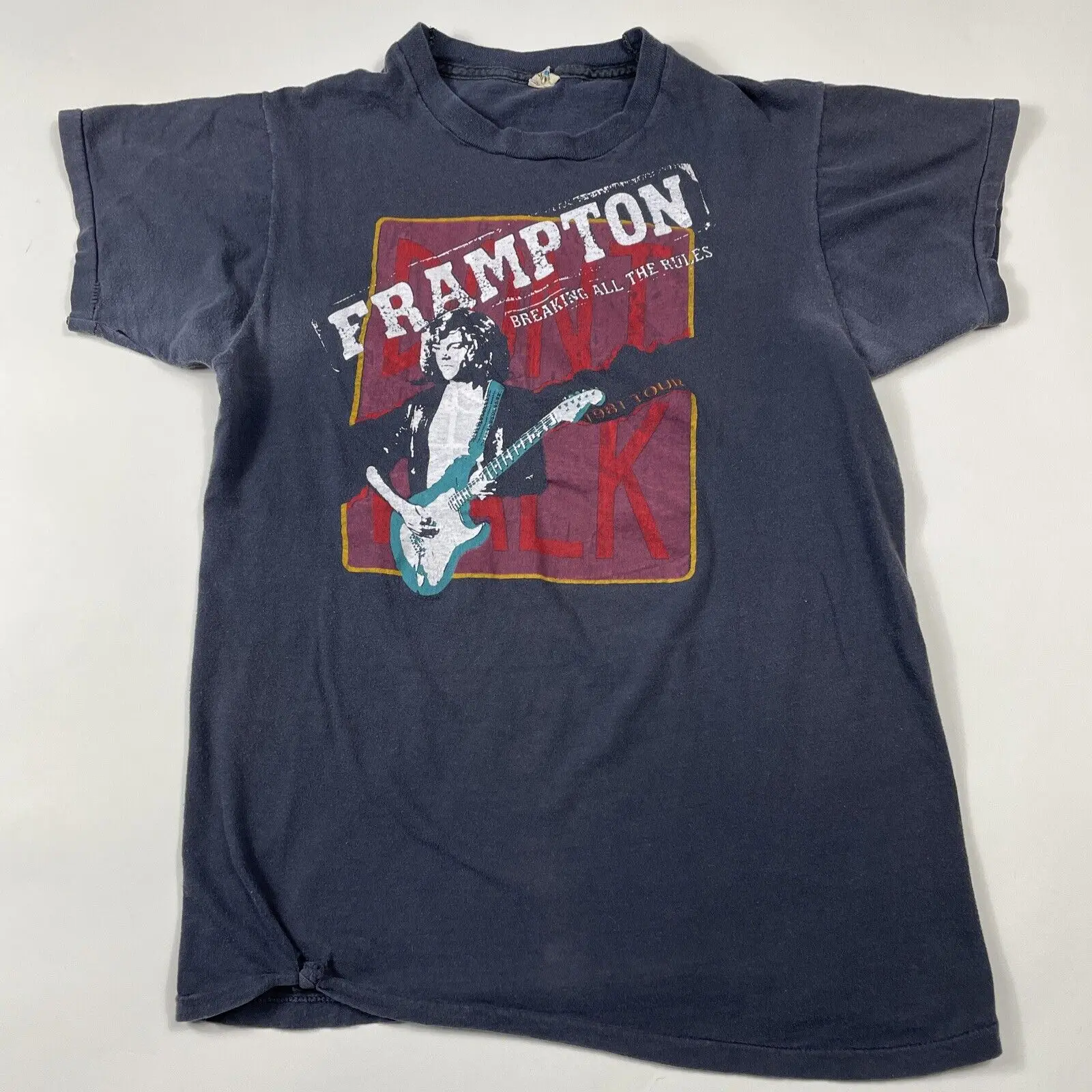 Vintage 1981 Peter Frampton Breaking All The Rules Tour Lage T Shirt