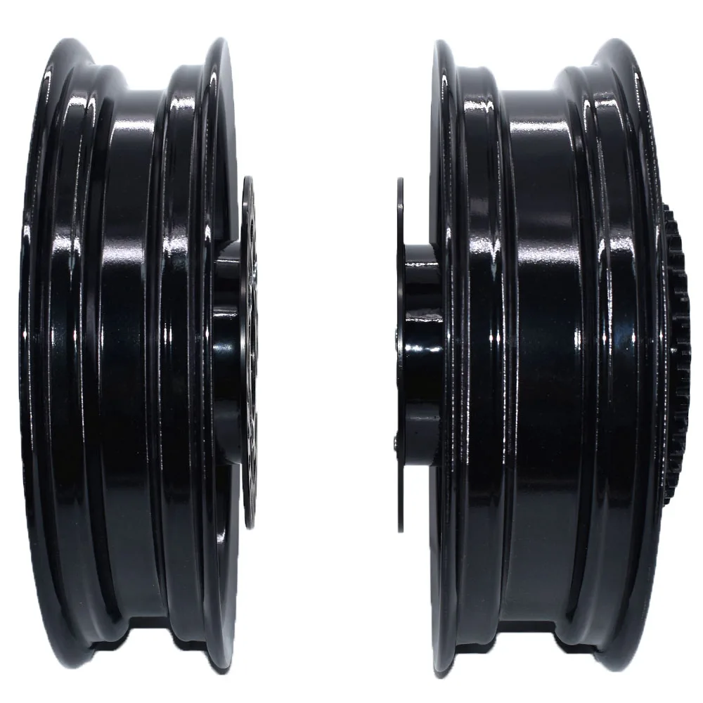 12 inch Front 2.50-12 and Rear 3.00-12 with Sprocket & Disc brake Rims Refitting for Dirt bike Pit Bike Vacuum Wheel