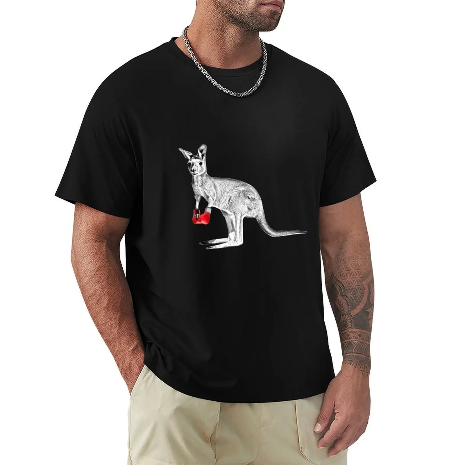 

boxing kangaroo T-Shirt High Elasticity Sports T-Shirt