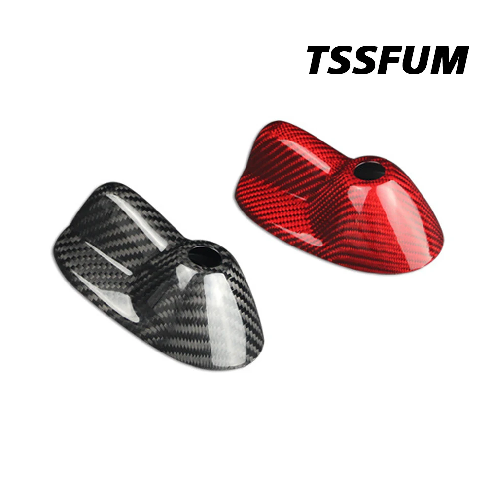 1PCS Forged Carbon Fiber Car Roof Radio Aerial Fm Antenna Antena Shell Sticker for Mini Cooper S JCW R55 LCI R56 LCI Accessories