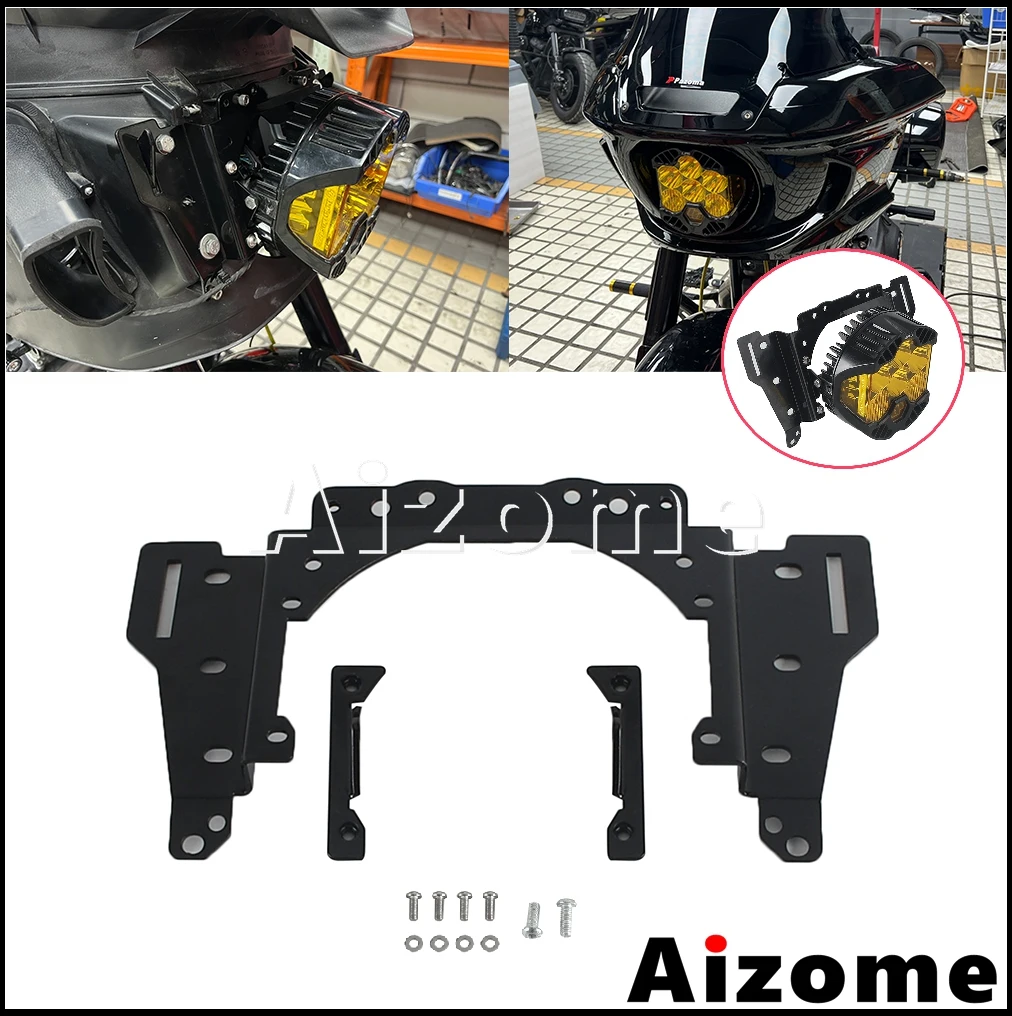 

Motorcycle Inner Fairing Headlight Bracket Combo Kit for Baja Designs LP6 For Harley Softail Low Rider ST FXLRST FXRST 2022-2025