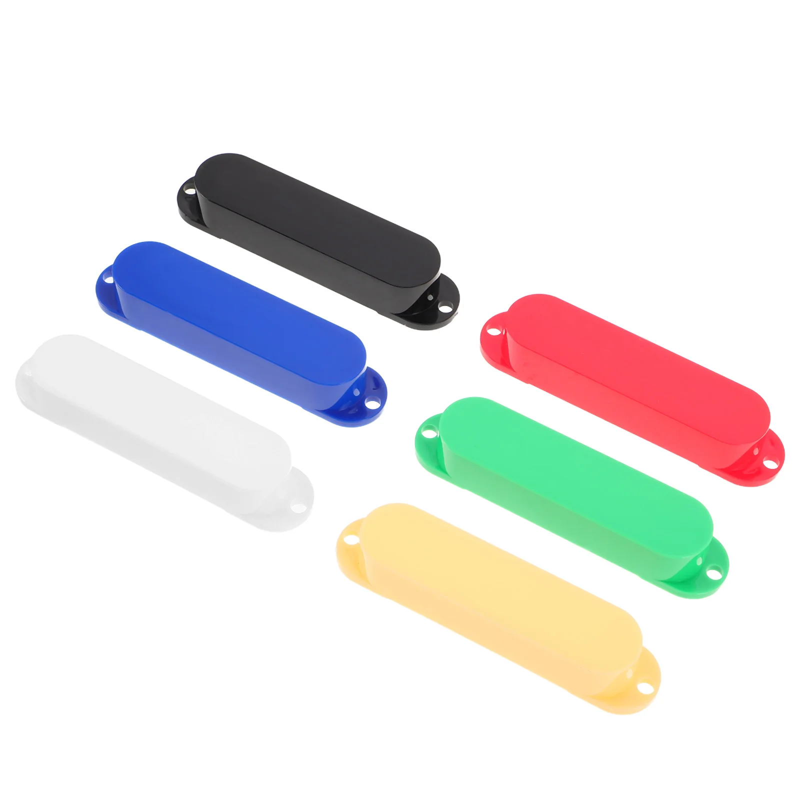 

6 Pcs Electric Guitar Accessories Pickup Covers Nonporous Protector Shell Coil Shield Single Plastic Double Closed Casing