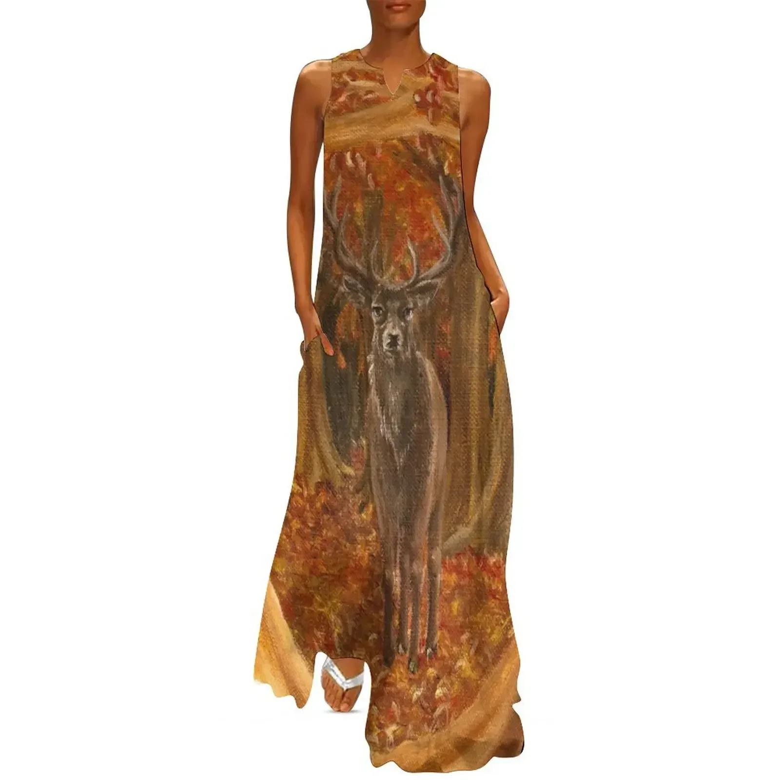 

Deer, the king of the forest Long Dress Women's summer long dress Dress woman summer dresses