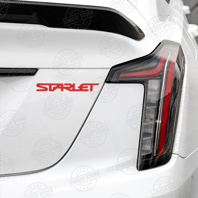 Auto Metal For Starlet Logo EP82 EP91 P7 P8 P9 Glanza Vitz GT Turbo 3D Badge Lettering Decals Trunk Sticker Car Styling ﻿