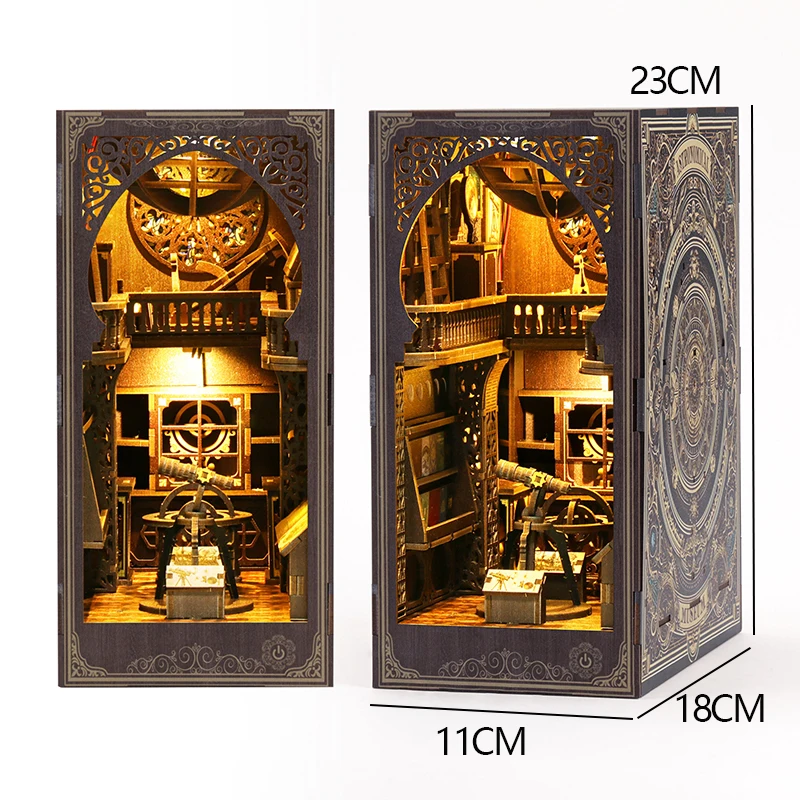 DIY Houten Boekenhoekje Insert Kit Poppenhuizen Bouwspeelgoed Boekensteunen Boekenplank Decor Poppenhuizen Speelgoed Voor Kinderen Kerstcadeaus