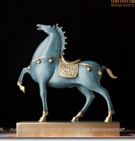 TOP grade Good luck Royal Wealth Fortune horse mascot HOME OFFICE company decoration bring money bronze Sculpture