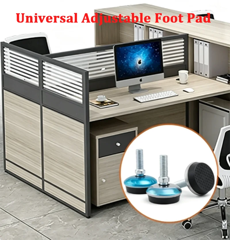 1-16Pcs M6 M8 M10 Stainless Steel Diagonal Leg Universal Adjustable Foot Office Chair Table Foot Shelf Foot Furniture Foot Pad