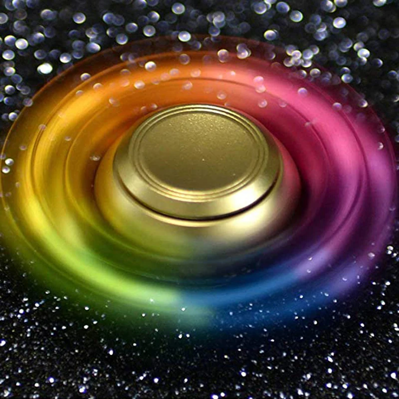 Rainbow Metal Spinner Fidget Toy Decompression Fingertip Gyroscope EDC Cool Stuff Gadgets Kids Adult Antiestres Juguete Ansiedad