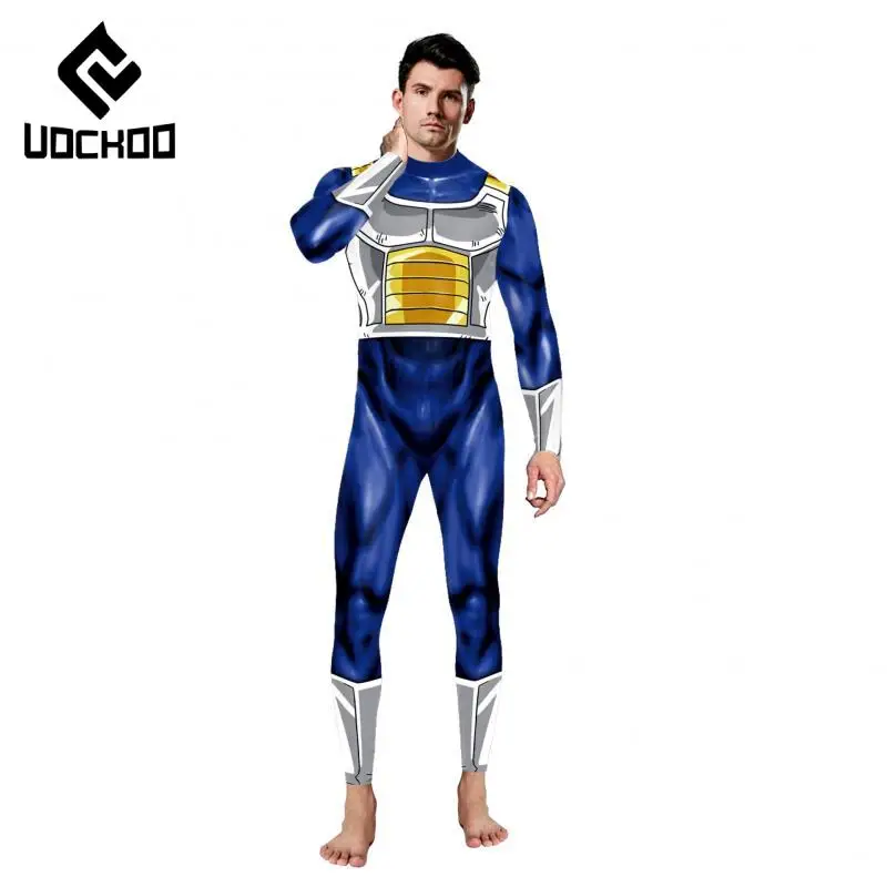 Japanese Anime Cosplay Costume Goku Vegeta Jumpsuit Costumes Adult Superhero Bodysuits Carnival Party Outfit Novelty Clothes