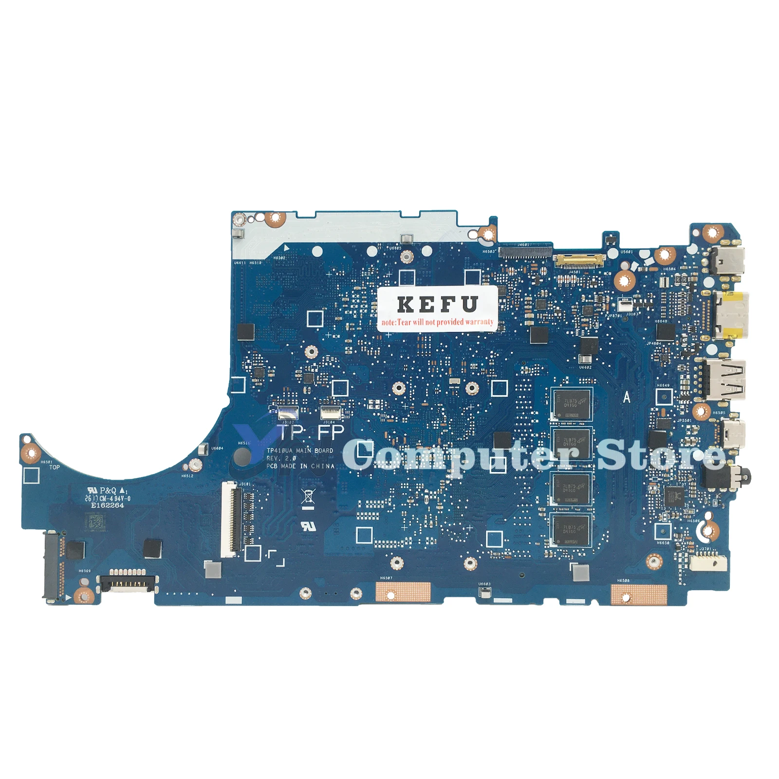 Imagem -02 - Placa-mãe do Portátil Tp410ua Tp410u Tp410 Tp410ur Tp410uf Q405ua Q405u i3 i5 i7 7o 8o 4gb 8gb Ram 930mx Teste 100 ok