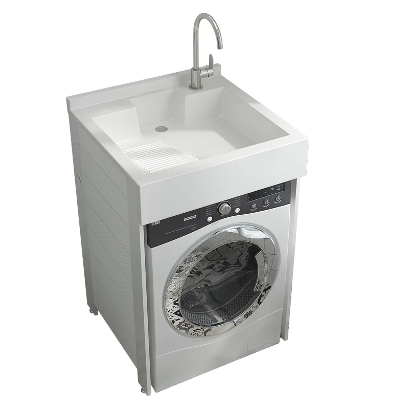 ZL Washing Machine Cabinet Combination Alumimum Hand Washing Washbasin All-in-One Machine Upper Basin Partner Cabinet