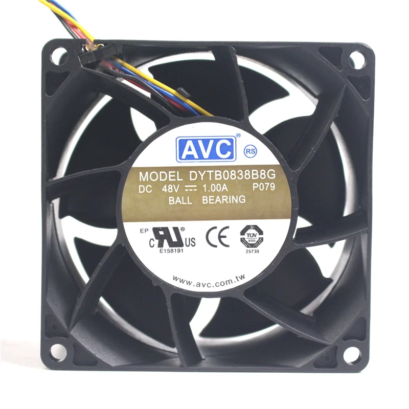 

Original for AVC fan DYTB0838B8G 48V 1.0A 8038 8cm 80*38mm 4-wire PWM server high-speed cooling fan