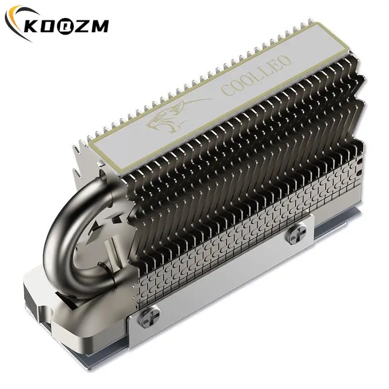 1PCS SSD Cooler HR-09 2280 M.2 Solid State Drive AGHP Heat Pipe Radiator SSD Cooler Fully Electroplated