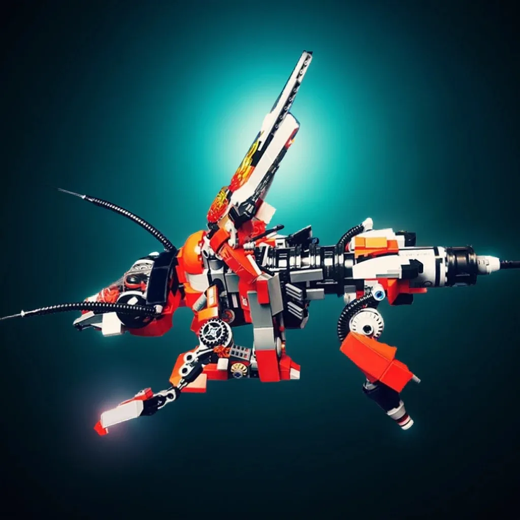 

574 Pcs 70615 Kai's Fire Fly Ninja Vehicle Custom MOC Creation Building BlocksToys Gift