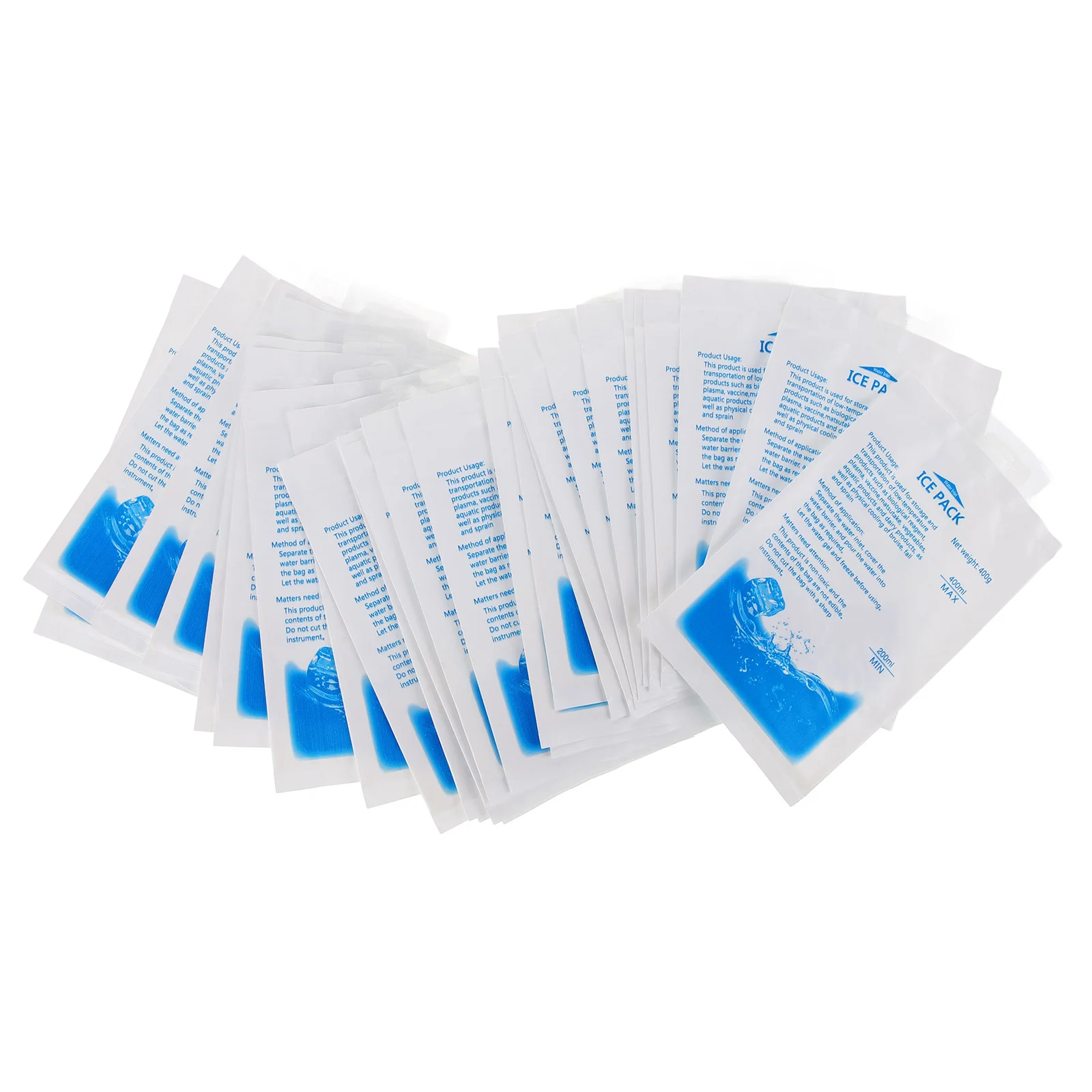 

30 Pcs Water Filled Ice Pack Multifunctional Bags Lasting Freezer Outdoor Shipping Food Pe For Home Travel Pouch