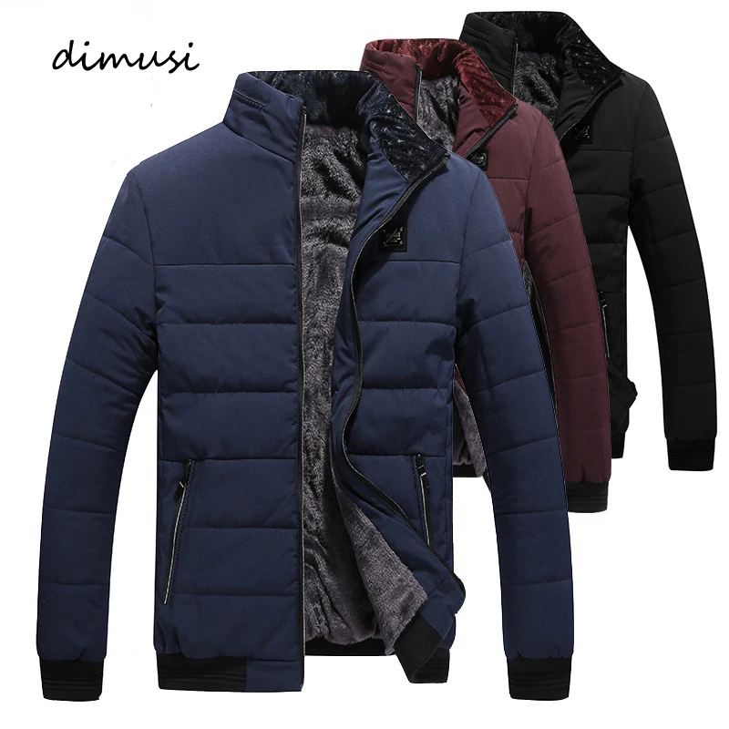 Winter Men's Padded Jacket Fashion Men Fleece Thicken Warm Parka Classic Casual Outdoor Windbreaker Thermal Jackets Men Clothing