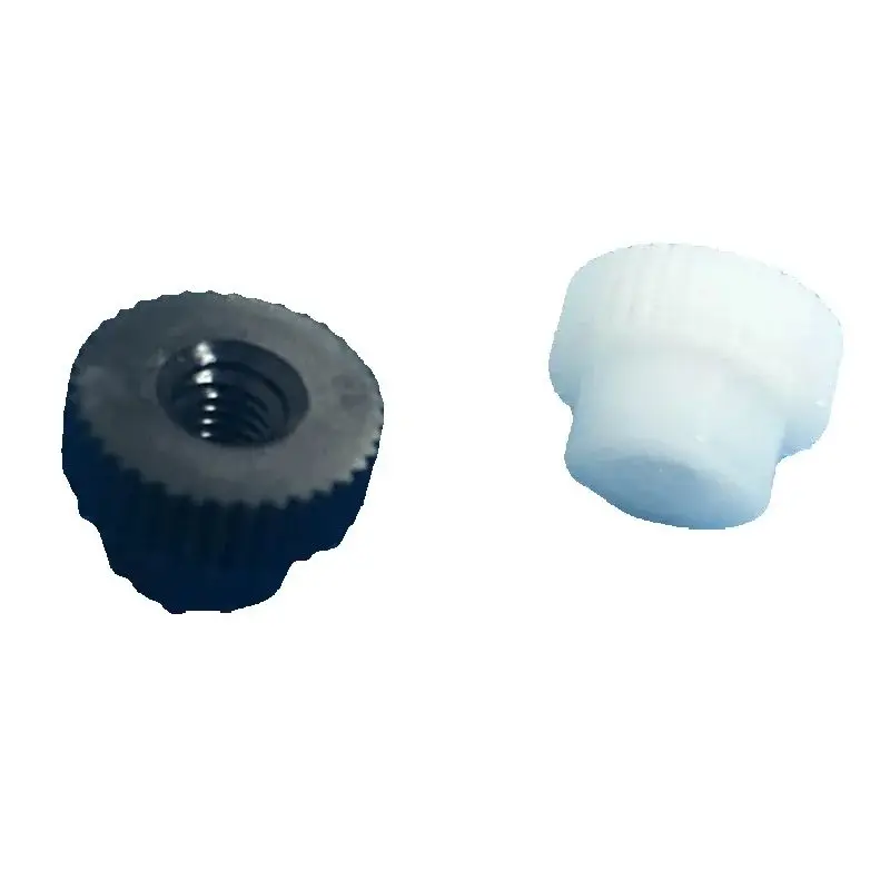 200pcs M4 Nylon Knurled Thumb Nuts Black/White PA66 Plastic Fasteners for DIY Hardware And Engineering Applications