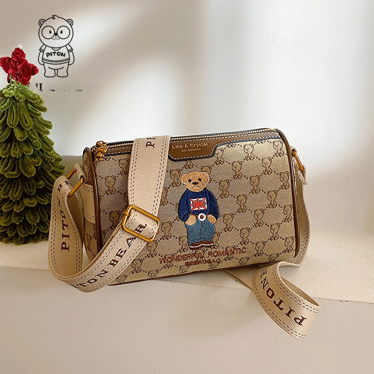 Casual Canvas Crossbody Bag Faionable Single oulder Women's Bag Versatile Trendy Handbag Commuter Sle Medium Hardn