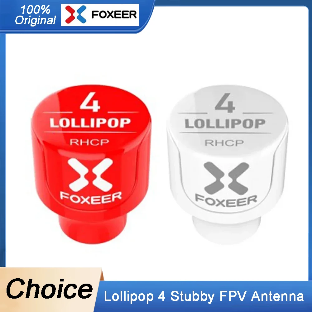 

2PCS Foxeer Lollipop 4 V4 Stubby FPV Antenna 2.6DBi 5.8G LHCP RHCP SMA RP-SMA Micro Mushroom Receiver Antenna For FPV RC Drone