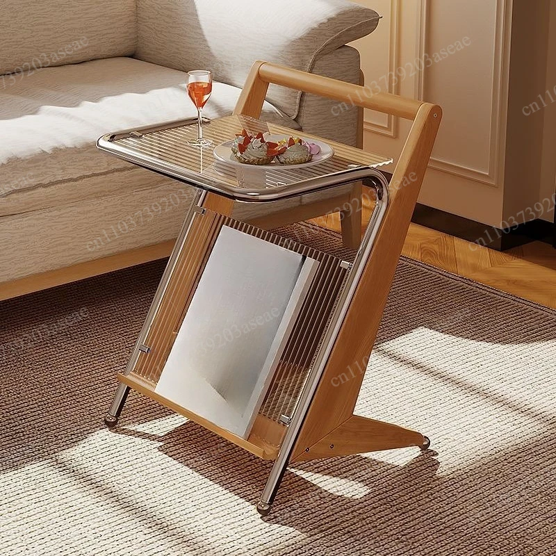 Solid Wood Side Table, Small Coffee Table, Bedside Sofa, Mini Creative Small Bedroom
