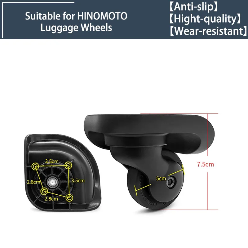 

2/4 Wheels Universal Wheels for HINOMOTO MJ2 Swivel Wheels Luggage Accessories Replacement Trolley Parts for Suitcase