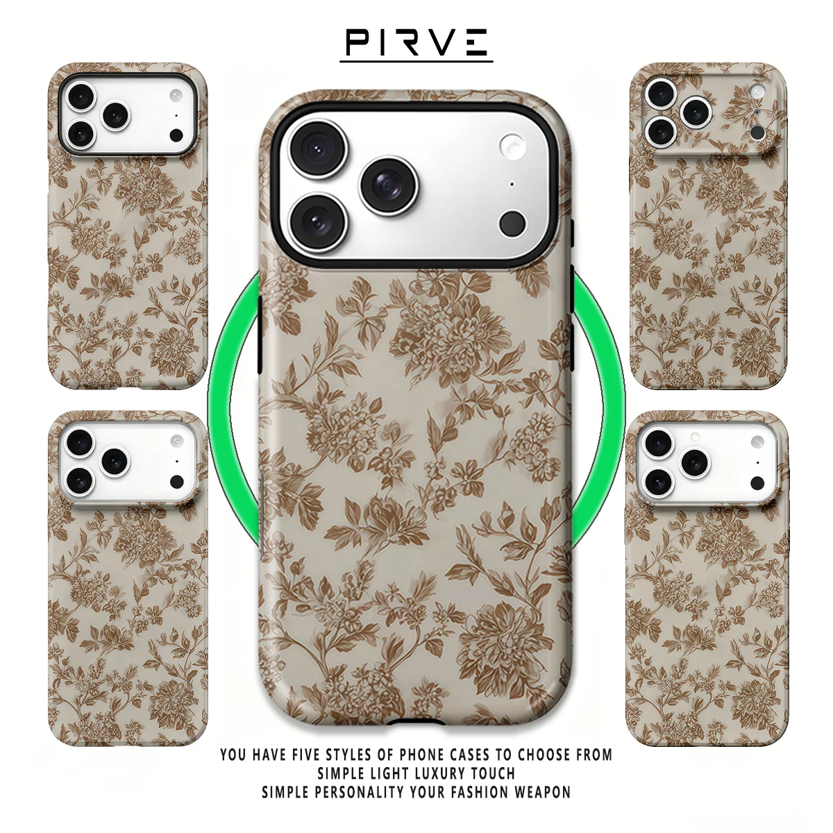 Korea Film Phone Case For iPhone 18 17 16 15 14 13 12 Pro Max Air 16e Max Beige Peony Hard PC Bumper Cover