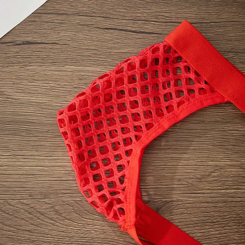 

Men Bulge Pouch Fishnet See-Through G-String Elastic Mesh Hip-Baring Thongs Underwear For Man Intimate Hot Novelty Lingerie