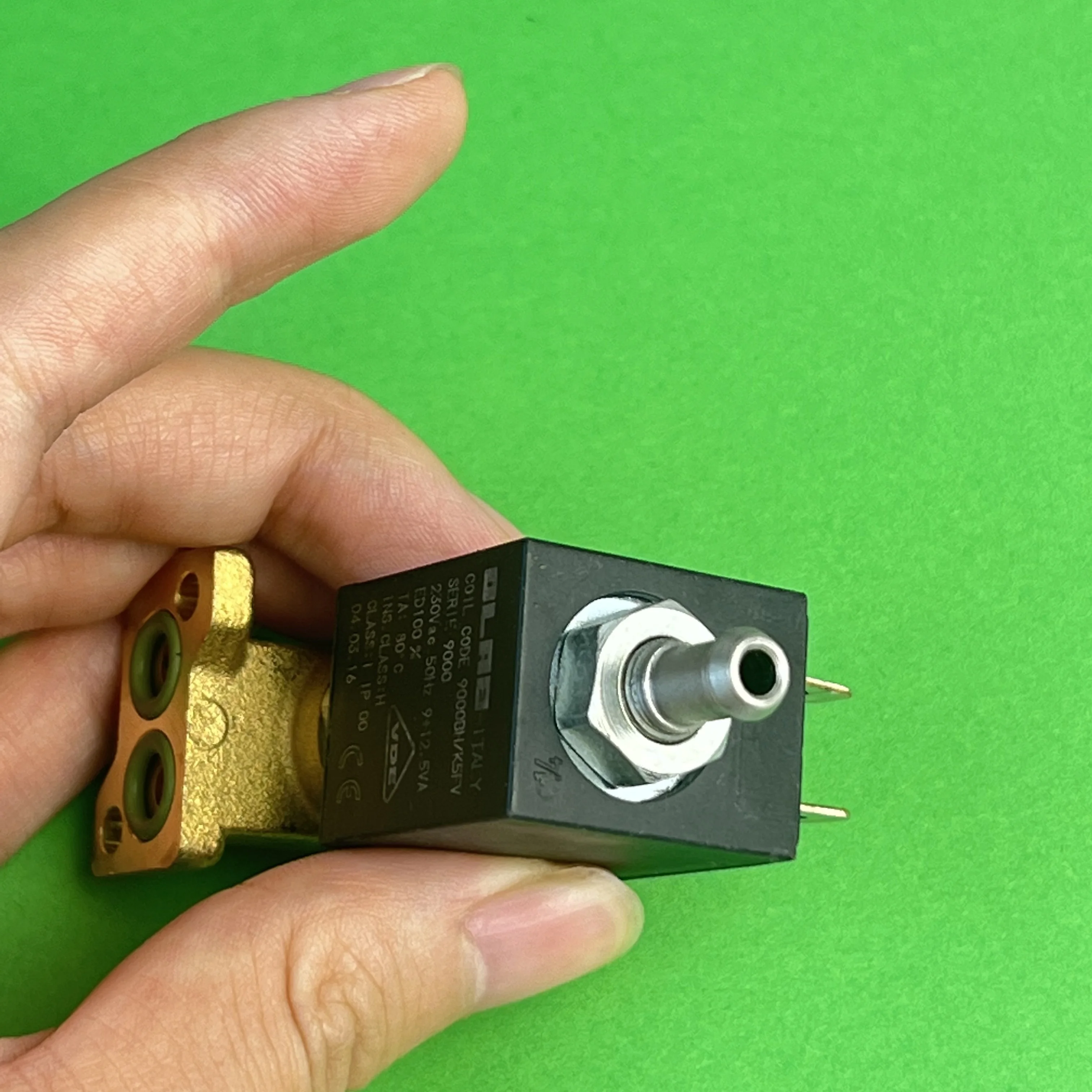 1pc OLAB 9000BH AC 220V 230V 2-Position 3-Way Electric Brass Solenoid Valve for Coffee Machine