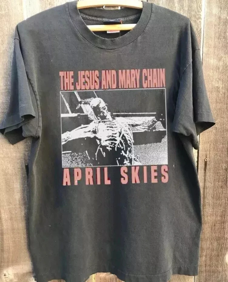 

The Jesus Mary Chain Charcoal T-shirt Unisex American Band Singer T-shirt Men Street Hip-hop Rock Short-sleeved Women Cotton Top