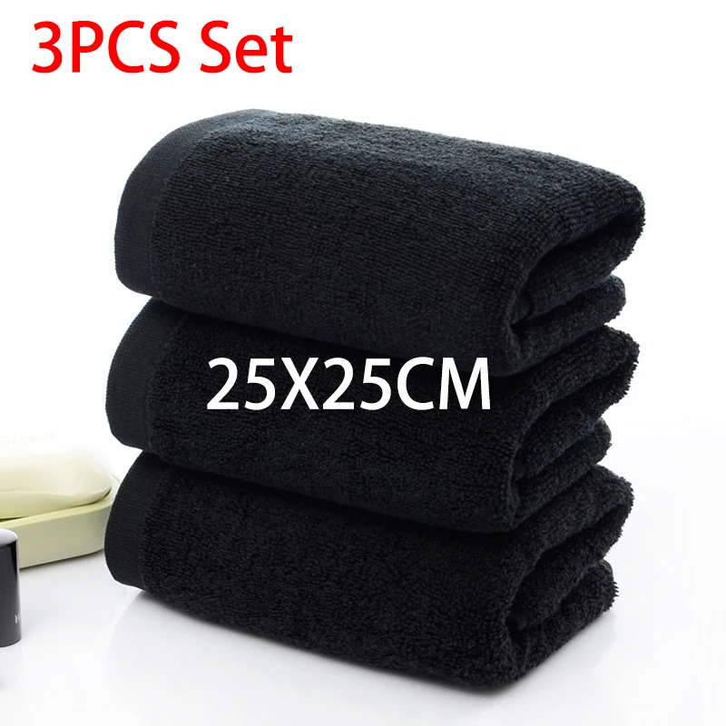 Black Premium Ultra Soft face Towels Not shedding hair Highly Absorbentquick-drying towel Hotel & Spa HandTowels Home Supplies