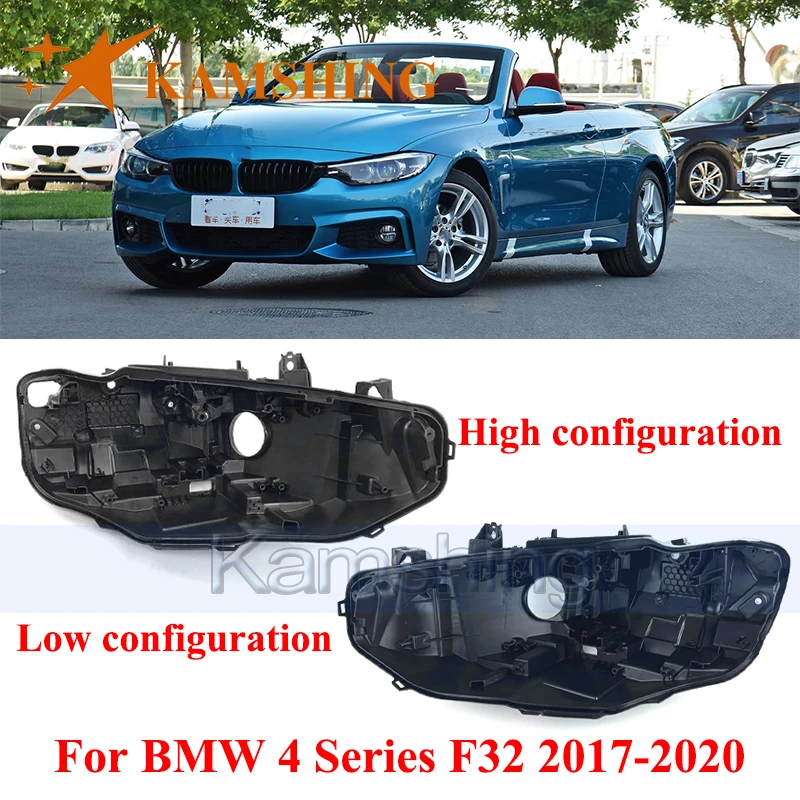 

CAPQX Front Headlight Base Cover For BMW 4 Series F32 2017-2020 Head Lamp Back House Headlamp Rear Shell