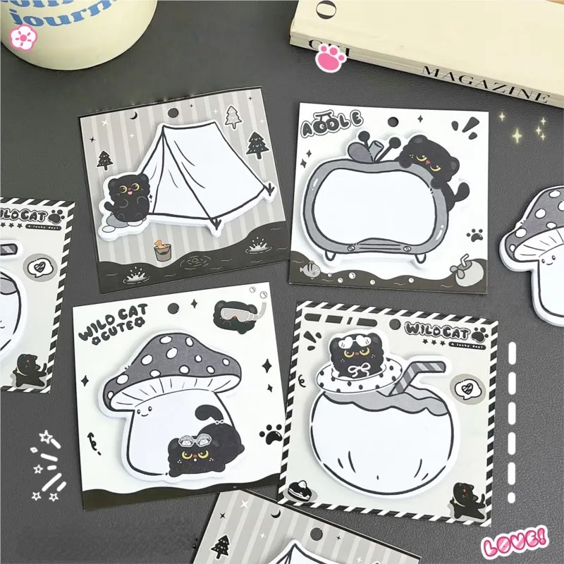 

30 листов Kawaii мультфильм кошка кошка специальная форма липкие заметки офисные липкие заметки милые студенческие канцелярские принадлежности наклейки для заметок с сообщениями