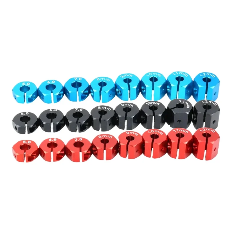 Aluminiowa 5/6/7/8/9/10/11/12mm Adapter sześciokątna piasta napędowa 12mm ze śrubami do samochodu ciężarowego RC HSP HPI Tamiya Traxxas ukośnik