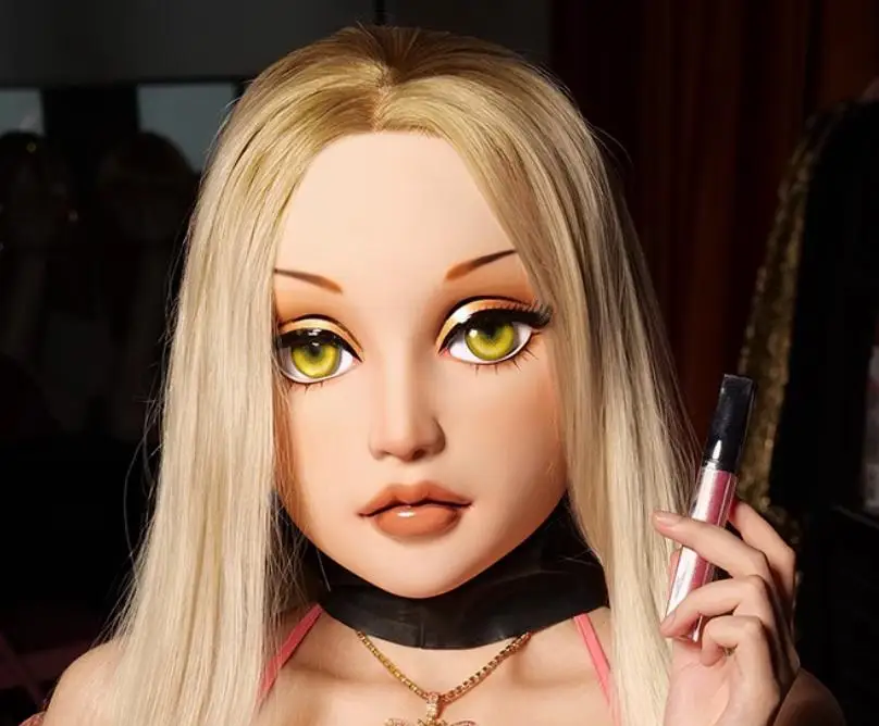 

(Paker)Handmade Female/Girl Resin And Latex Hood Full Head Japanese Cartoon Character Cosplay Kigurumi Mask Crossdresser Doll