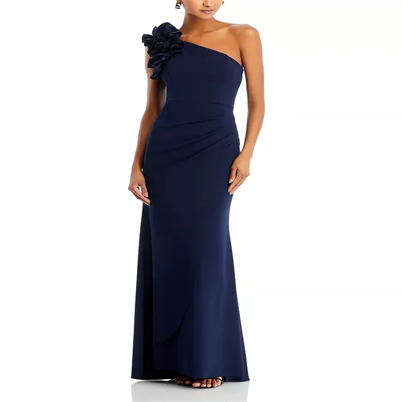 

Navy Blue Dresses for Special Occasions Mother of the Bridal Evening Dress Ladies One Shoulder Mermaid Women Dresses Customized
