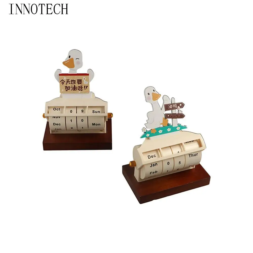 

Миниатюрный художественный орнамент, вечный календарь с датой, напоминание о расписании, настольные украшения, вращающийся настольный календарь, деревянный регулируемый