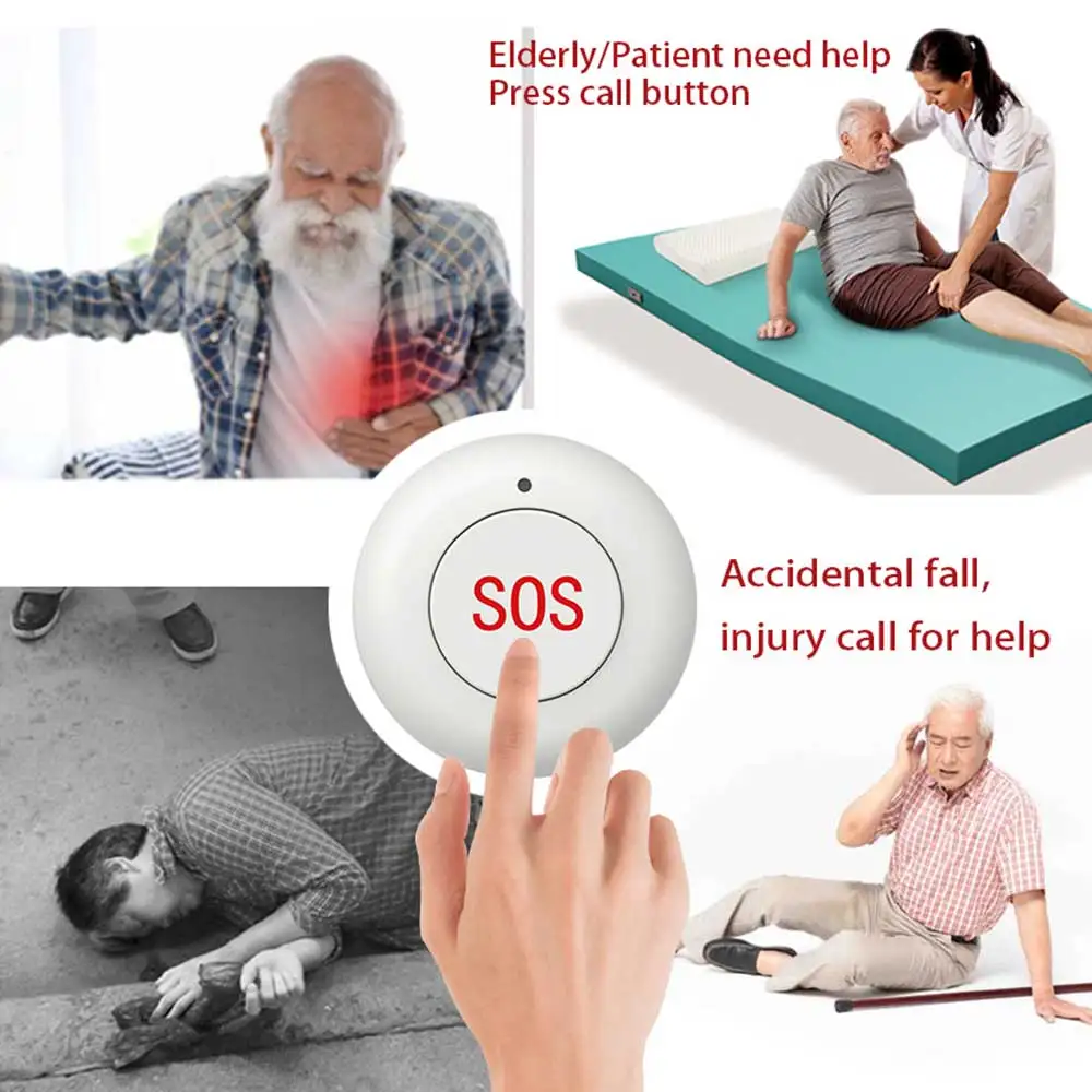 Bouton d'urgence SOS PGST, bouton de panique, système d'alarme de Protection de sécurité domestique pour personnes âgées, connexion à un système d'alarme 3