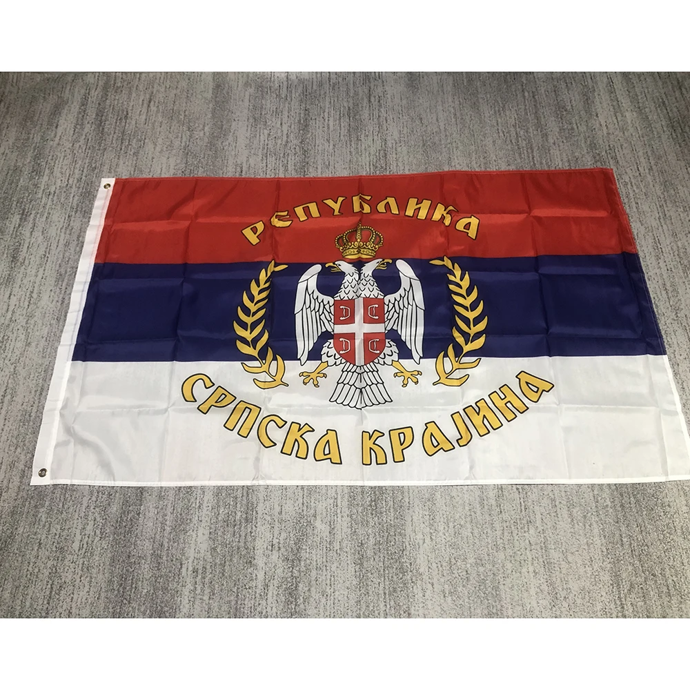 

custom flag 90x150cm Russian Serbia State Flag 3x5ft Serbia hanging Flags single printed Banners